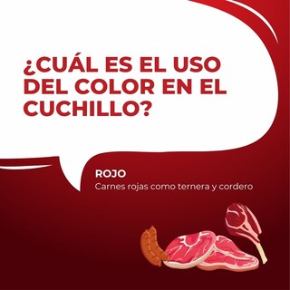 Foto 7 | Foto 7 | Cuchillo Chef Rojo 10'' Shorbull