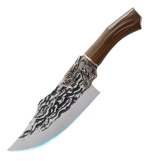 Foto 1 | Foto 1 | Cuchillo De Cocina Profesional Forjado Con Cuchillo De Chef Marrón