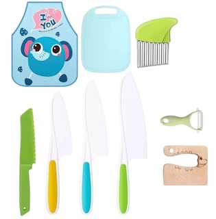 Foto 1 | Foto 1 | Cuchillos Seguros Para Niños Pequeños De Frutas Para Cocinar Azul Colores