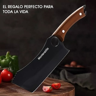 Foto 4 | Foto 4 | Cuchillo De Chef Curvo Profesional Monteratillo Con Anilla Marrón Oscuro