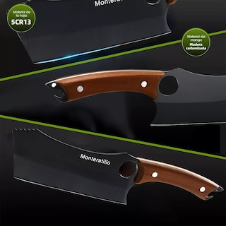 Foto 5 | Foto 5 | Cuchillo De Chef Curvo Profesional Monteratillo Con Anilla Marrón Oscuro