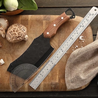 Foto 5 | Foto 5 | Cuchillo De Chef De Cocina Profesional Forjado A Mano Negro Cafe