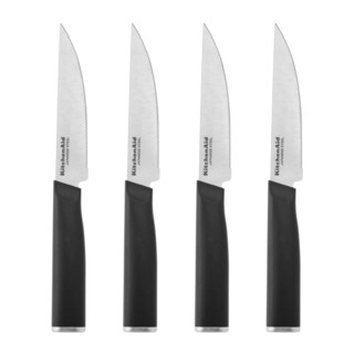 Foto 1 | Foto 1 | Juego De Cuchillos Para Carne Kitchenaid Classic, 4 Piezas, Negro - Venta Internacional.