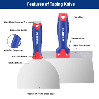 Foto 3 | Foto 3 | Juego De Cuchillos Para Paneles De Yeso Workpro De Acero Inoxidable Con 5 Hojas - Venta Internacional.