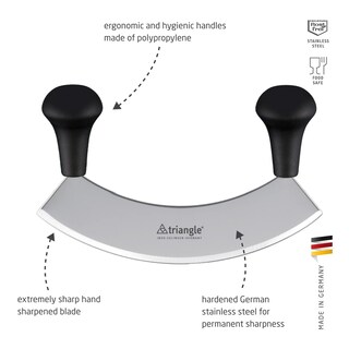 Foto 2 | Foto 2 | Cuchillo Para Picar Triangular, Alemania, Acero Inoxidable Templado, 23 Cm - Venta Internacional.