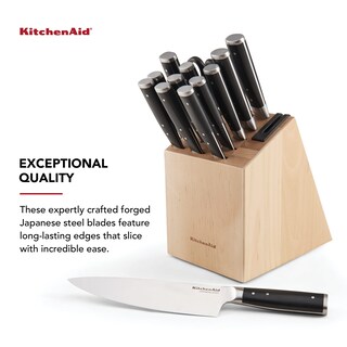 Foto 5 | Foto 5 | Juego De Bloques De Cuchillos Kitchenaid Gourmet Con Triple Remache Forjado, 14 Piezas - Venta Internacional.