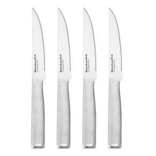 Foto 1 | Foto 1 | Juego De Cuchillos Para Carne Kitchenaid Gourmet Forged 4 Piezas De Acero Inoxidable - Venta Internacional.