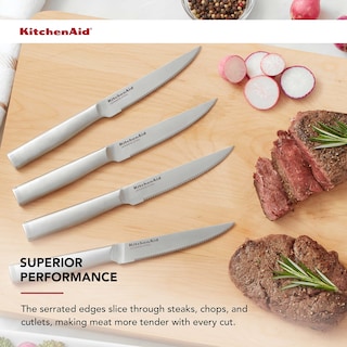 Foto 3 | Foto 3 | Juego De Cuchillos Para Carne Kitchenaid Gourmet Forged 4 Piezas De Acero Inoxidable - Venta Internacional.