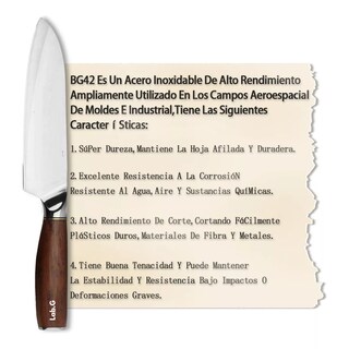 Foto 1 | Foto 1 | Cuchillo De Cocina Lab.g De 8 Pulgadas, Cuchillo De Chef Profesio Marrón Claro