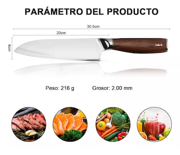 Foto 2 | Foto 2 | Cuchillo De Cocina Lab.g De 8 Pulgadas, Cuchillo De Chef Profesio Marrón Claro