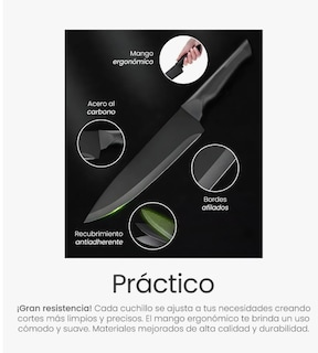 Foto 6 | Foto 6 | Set De Cuchillos Organizador Elegante Para Cocina 14 Piezas