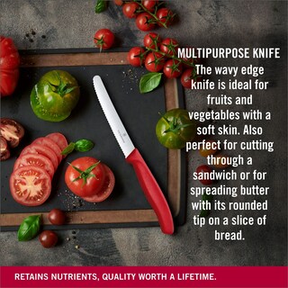 Foto 2 | Foto 2 | Cuchillo Victorinox Swiss Classic Para Tomate Y Mesa, 11 Cm, Color Rojo - Venta Internacional.