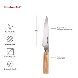 Foto 6 | Foto 6 | Cuchillo Kitchenaid De Primera Calidad, Forjado, Serrado, Hoja Utilitaria De 14 Cm - Venta Internacional.