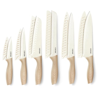 Foto 1 | Foto 1 | Juego De Cuchillos Carote De 12 Piezas Con Protectores De Hoja De Acero Inoxidable - Venta Internacional.