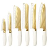 Juego De Cuchillos De Cocina Carote Healthy Gold Titanium 12 Piezas - Venta Internacional.