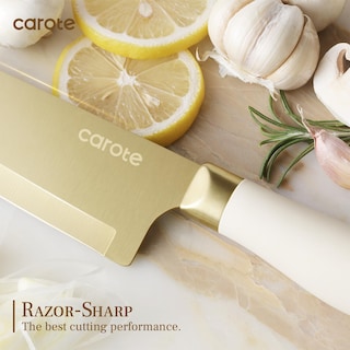 Foto 3 | Foto 3 | Juego De Cuchillos De Cocina Carote Healthy Gold Titanium 12 Piezas - Venta Internacional.