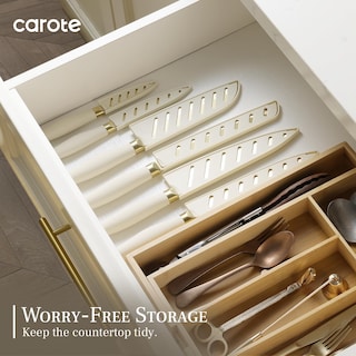 Foto 6 | Foto 6 | Juego De Cuchillos De Cocina Carote Healthy Gold Titanium 12 Piezas - Venta Internacional.
