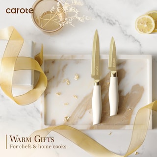 Foto 7 | Foto 7 | Juego De Cuchillos De Cocina Carote Healthy Gold Titanium 12 Piezas - Venta Internacional.