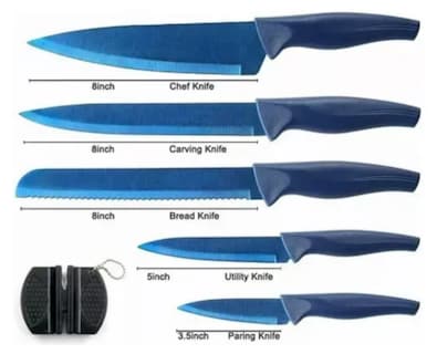 Foto 3 | Foto 3 | Set Xtellar De Cuchillos De Cocina Profesionales De Acero Inoxidable 6 Pzs - Resistentes Y Duraderos