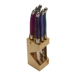 Foto 1 | Foto 1 | Juego De Cuchillos Para Carne Jean Dubost Laguiole Provence Purple X6 - Venta Internacional.