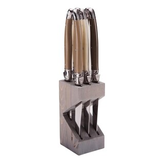 Foto 1 | Foto 1 | Juego De Cuchillos Para Carne Jean Dubost Laguiole Con Mangos De Lino - Venta Internacional.