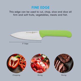 Foto 3 | Foto 3 | Cuchillo De Chef Messermeister Petite Messer De 5 Pulgadas Verde Inoxidable - Venta Internacional.