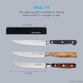 Foto 3 | Foto 3 | Juego De Cuchillos Para Carne Messermeister Con Protección De Bordes Negros 4 Piezas - Venta Internacional.
