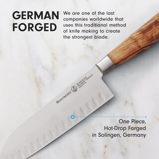 Foto 5 | Foto 5 | Cuchillo Santoku Messermeister Oliva Elite De 18 Cm Con Mango De Madera - Venta Internacional.
