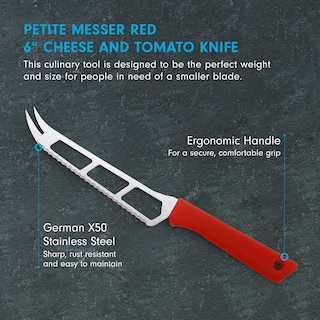 Foto 2 | Foto 2 | Cuchillo Para Queso Y Tomate Messermeister Petite Messer 15 Cm Rojo - Venta Internacional.