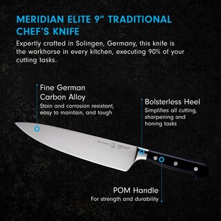Foto 2 | Foto 2 | Cuchillo De Chef Messermeister Meridian Elite De 9 Pulgadas Acero Alemán - Venta Internacional.
