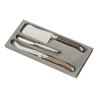 Foto 1 | Foto 1 | Juego De Cuchillos Para Queso Jean Dubost Laguiole Con Bandeja De Madera  3 Unidades - Venta Internacional.