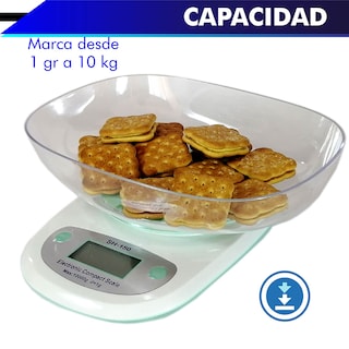Foto 6 | Foto 6 | Báscula de Cocina Digital Chic Fantasy de 10 kg más Recipiente para Líquidos