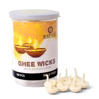 Foto 1 | Foto 1 | Mechas de Ghee Satvik 100% Puro para Pooja y Diya 100 Piezas - Venta Internacional