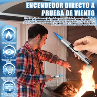 Foto 4 | Foto 4 | Encendedor Xtellar Rellenable A Prueba De Viento Ajustable De Cocina