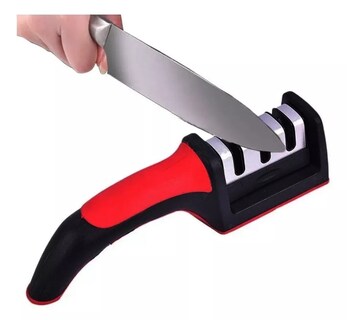 Foto 1 | Foto 1 | Afilador de Cuchillos Genérico 3 Etapas Manual Ergonómico