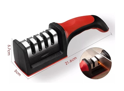 Foto 3 | Foto 3 | Afilador Portátil de Cuchillos Belug con 4 Etapas de Afilado color Negro con Rojo