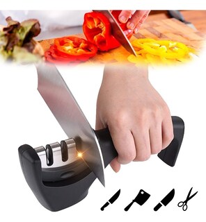 Foto 2 | Foto 2 | Afilador de Cuchillos Funbu 2022 color Negro Cocina Portátil 3 Etapas Ergonómico