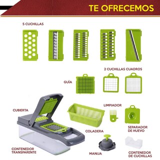 Foto 4 | Foto 4 | Dicer Plus Cortador Rallador Pelador Rebanador de Verduras Rd Royal Cook color Negro