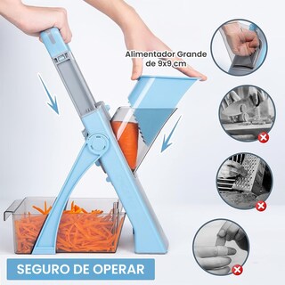 Foto 2 | Foto 2 | Mandolina Cortador Rallador de Verduras Hiperware Ajustable y Gran Capacidad Azul