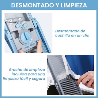 Foto 7 | Foto 7 | Mandolina Cortador Rallador de Verduras Hiperware Ajustable y Gran Capacidad Azul
