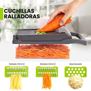 Foto 5 | Foto 5 | Cortador de Verduras Hiperware Multifunción 8 en 1 Gris