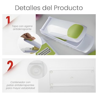 Foto 8 | Foto 8 | Cortador de Verduras Hiperware HW-CTM-019 Blanco 6 en 1