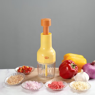 Foto 2 | Foto 2 | Picador De Ajo Cebolla Verduras Push Hiperware De 450ml Color Amarillo