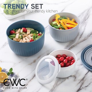 Foto 4 | Foto 4 | Set De Cuencos Para Mezclar Cook With Color Prep Con Tapas, 12 Piezas - Venta Internacional.