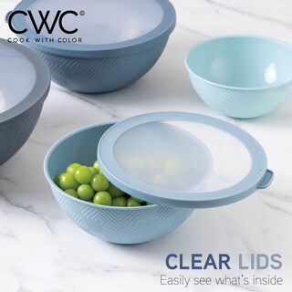 Foto 4 | Foto 4 | Cuencos Para Mezclar Cook With Color, 12 Piezas De Plástico Con Tapas, Color Azul - Venta Internacional.