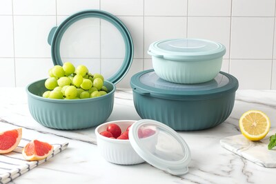 Foto 6 | Foto 6 | Prep Bowls Cook With Color, De Plástico Ancho Para Mezclar, Con Tapas, 8 Unidades - Venta Internacional.