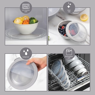 Foto 5 | Foto 5 | Juego De Cuencos Para Mezclar Cook With Color, 12 Piezas Con Tapas De Tpr, Color Gris - Venta Internacional.