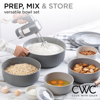 Foto 6 | Foto 6 | Set Prep Bowl Cook Con Plástico De Colores Con Tapas, 12 Piezas - Venta Internacional.