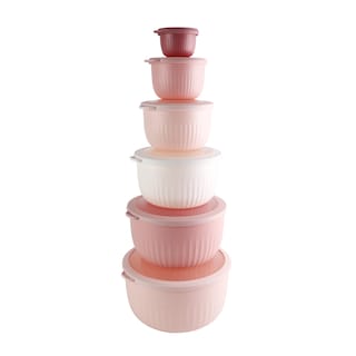 Foto 1 | Foto 1 | Set De Cuencos Para Mezclar Cook With Color Prep Con Tapas, 12 Unidades, Color Rosa - Venta Internacional.