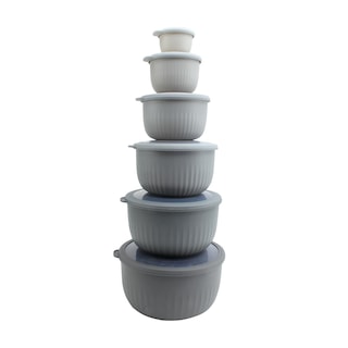 Foto 1 | Foto 1 | Set De Cuencos Profundos Prep Bowls Cook With Color Para Mezclar Con Tapa, Color Gris - Venta Internacional.